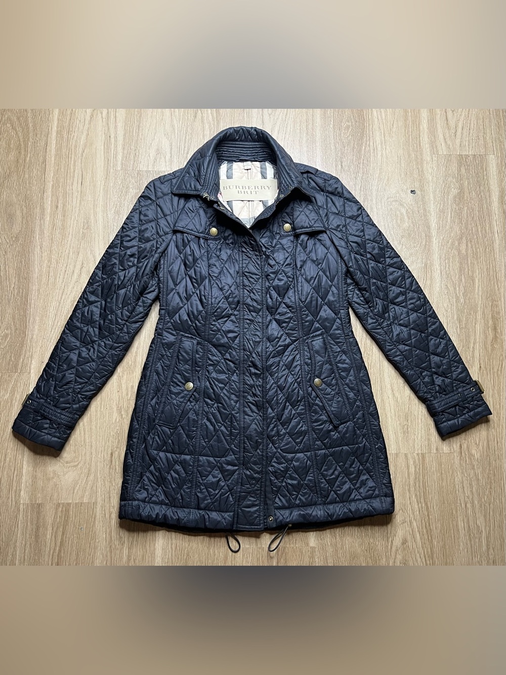 Burberry Brit Finsbridge Quilted Jacket Sz M w/Certificate of Authenticity